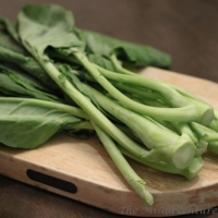 Quick tip for using Chinese broccoli (and regular broccoli) stalks