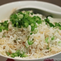 Conpoy and egg white fried rice (瑤柱蛋白炒飯)
